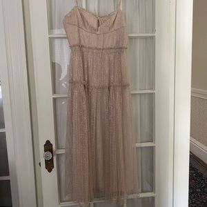 JONATHAN SIMKHAI Ivy Smocked Lace Midi Dress